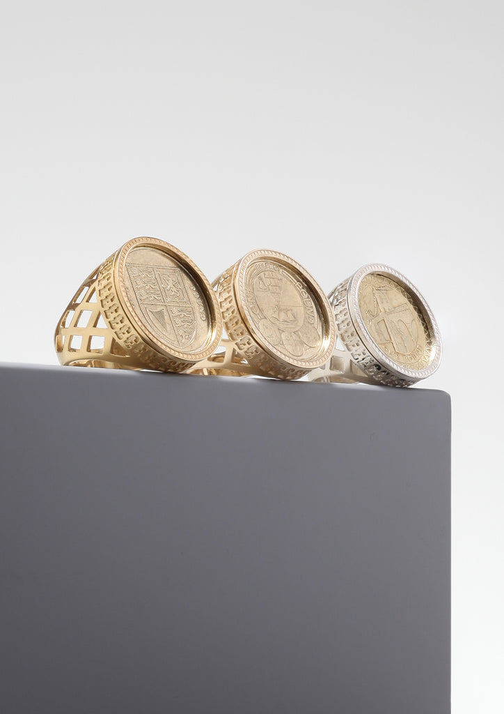 £1 Sovereign Ring - 9ct/ Gold Plated/ Silver